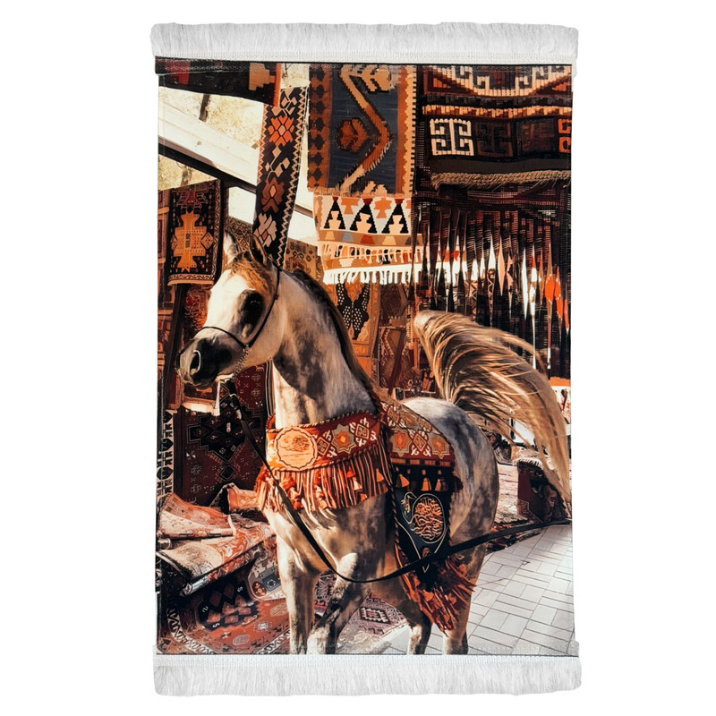فرش ماشینی دیوارکوب طرح اسب نجیب کد40*60
