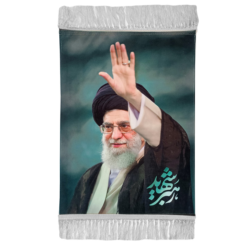 فرش ماشینی دیوارکوب طرح رهبر شهید حضرت الله سید علی خامنه ای کد 70*100
