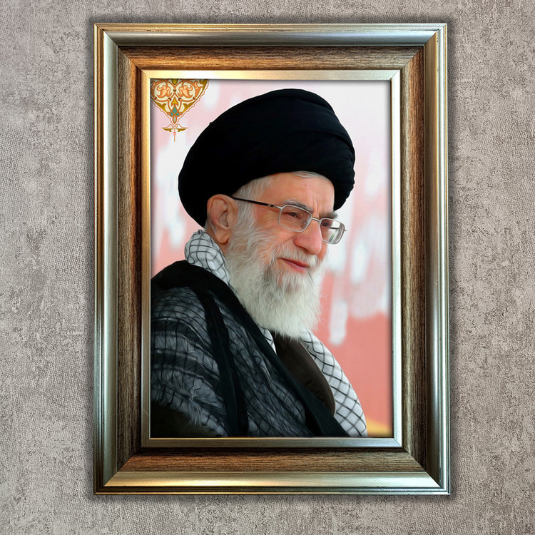 فرش ماشینی دیوارکوب طرح امام خامنه ای